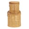 Hello Honey® Modern Decorative Oval Woven Rattan Storage Box Set